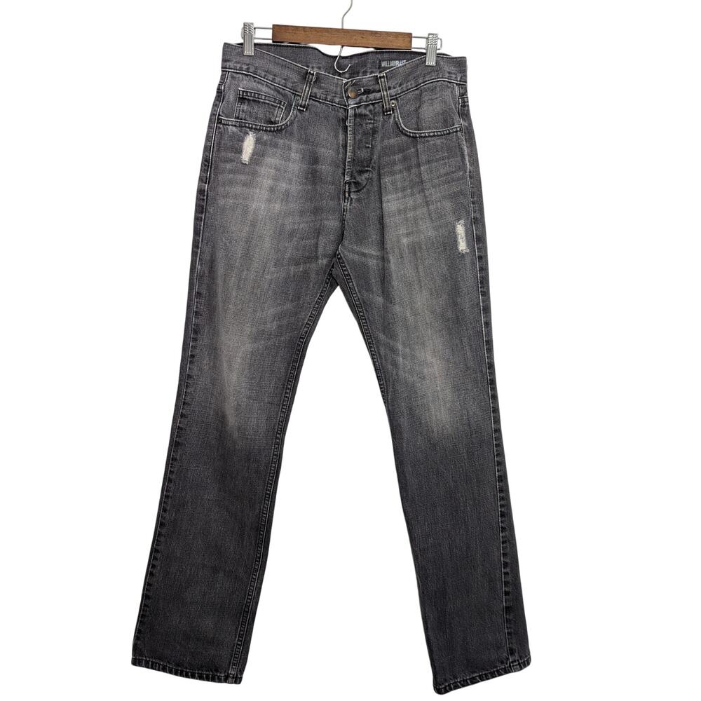 Men's William Rast Target Black Distressed Jeans Size 32 X 34